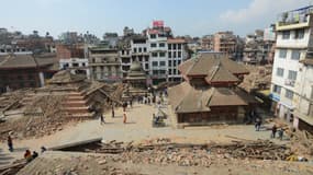La ville de Katmandou après le séisme de samedi au Népal