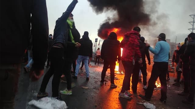 Des manifestations à Téhéran, le 16 novembre.