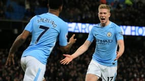 Kevin De Bruyne et Raheem Sterling