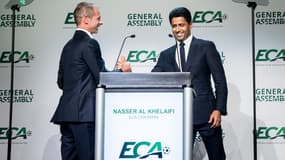 Aleksander Ceferin et Nasser Al-Khelaïfi