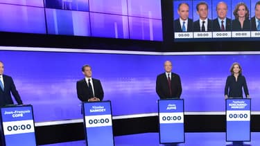 Plateau du dernier débat de la primaire à droite avant le premier tour, le 17 novembre 2016.