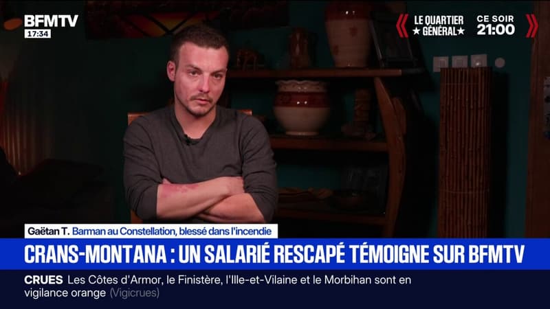 "IIs auraient pu prendre des nouvelles, savoir si ont allait bien": Gaëtan, barman au Constellation et blessé lors de l'incendie de Crans-Montana, témoigne à propos des propriétaires du bar