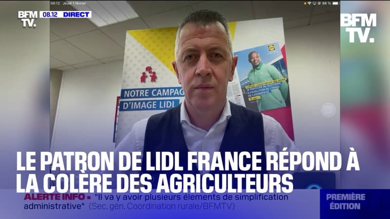 Le patron de Lidl France répond à la colère des agriculteurs sur BFMTV