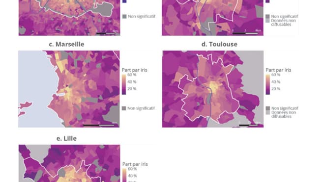 L'Insee révèle la proportion des propriétaires de plus de 5 logements dans les principales villes françaises. 