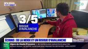 Les Écrins: de la neige et un risque d'avalanche