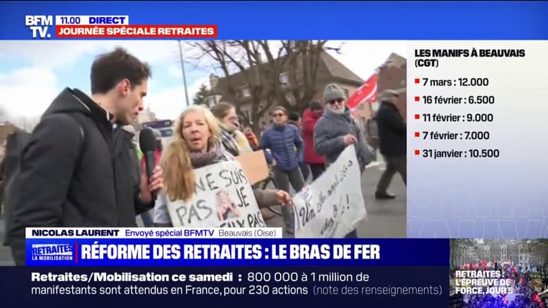 Retraites: à Beauvais, cette manifestante continuera de se mobiliser même si le texte est voté