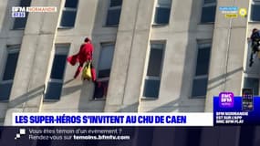 Les pompiers jouent les super-héros pour "redonner le sourire" aux enfants hospitalisés au CHU de Caen