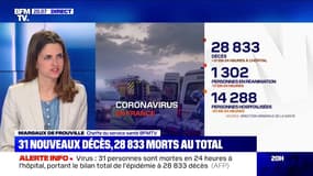 Covid-19: 31 personnes sont mortes en 24 heures à l'hôpital, portant le bilan total de l'épidémie à 28.833 décès