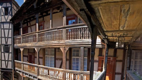 Vue de l'hôtel de la Cour du corbeaux, à Strasbourg