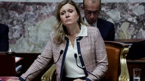 La présidente de l'Assemblée nationale Yaël Braun-Pivet au palais Bourbon à Paris, le 9 avril 2025
