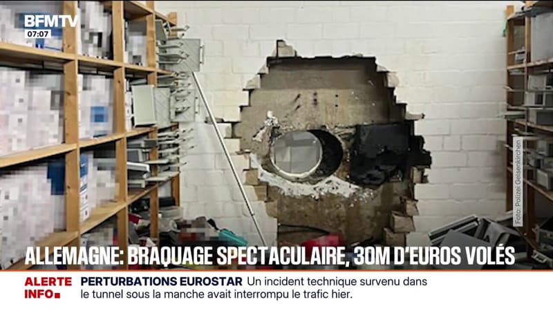 Allemagne: braquage spectaculaire avec une perceuse géante dans une banque, le préjudice est estimé à 30 millions d'euros