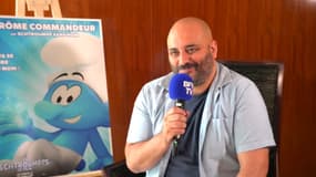 Jérôme Commandeur, le 30 juin à Paris, pour la promotion des "Schtroumpfs, le film"