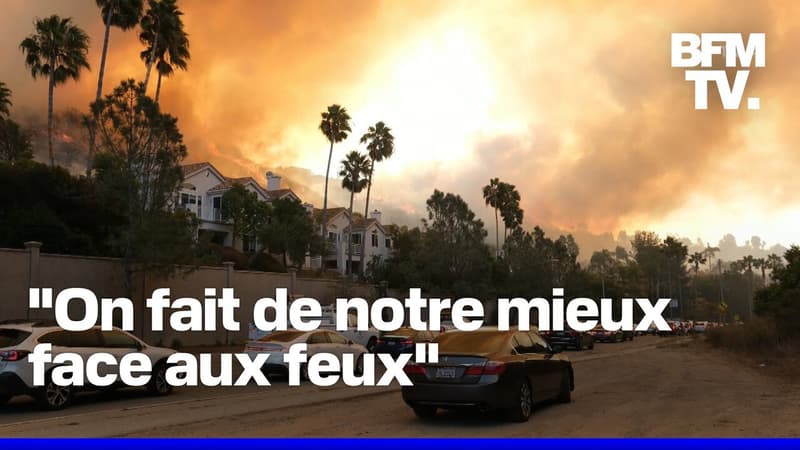 Incendies à Los Angeles: les habitants face à des feux impressionnants