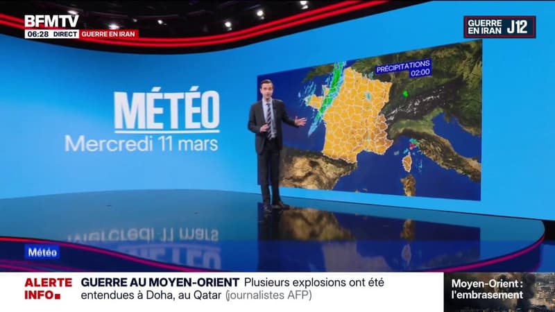 Météo: de la pluie mais pas moins de 10 degrés dans l'après-midi ce mercredi