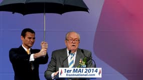 Le député européen et président d'honneur du FN Jean-Marie Le Pen, ici lors de son discours du 1er-Mai à Paris.