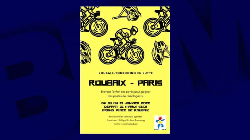 Une dizaine d'enseignants du Nord a décidé de relever le défi du Paris-Roubaix à l'envers.