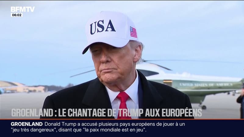 Donald Trump annonce de nouveaux droits de douane de 10% à la France et sept autres pays européens "jusqu'à la vente totale du Groenland"