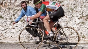 Jean-François Bernard dans l'ascension du Ventoux en 1987