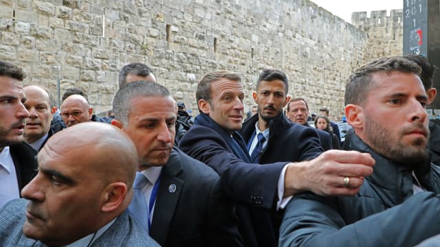 Léger accrochage entre la sécurité de Macron et la sécurité israélienne à Jérusalem
