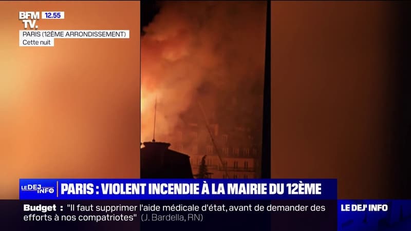 Paris: un violent incendie s'est déclaré à la mairie du 12e arrondissement, une enquête ouverte