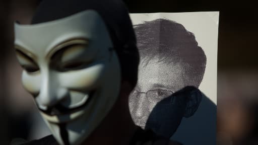 Un manifestant proteste contre les pratiques de la NSA, à Washington, le 26 octobre 2013.