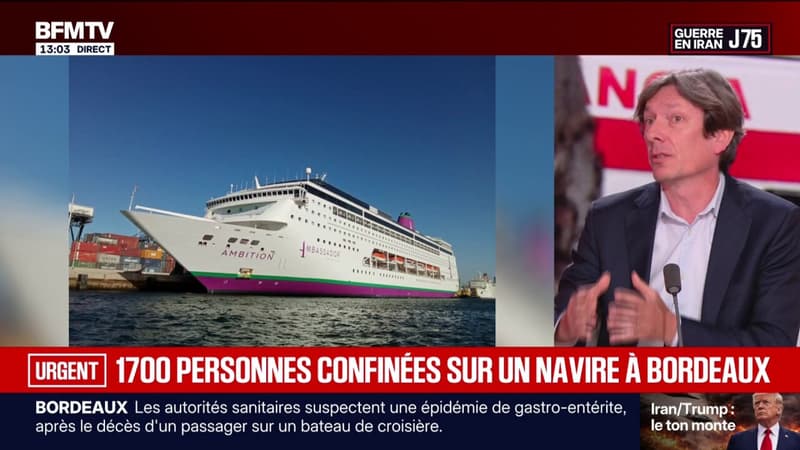 1.700 personnes confinées dans un paquebot à Bordeaux après le décès d'un nonagénaire, une gastro-entérite suspectée
