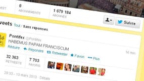 Quelques minutes après l'élection du nouveau pape François 1er, le compte @Pontifex a émis un nouveau tweet.