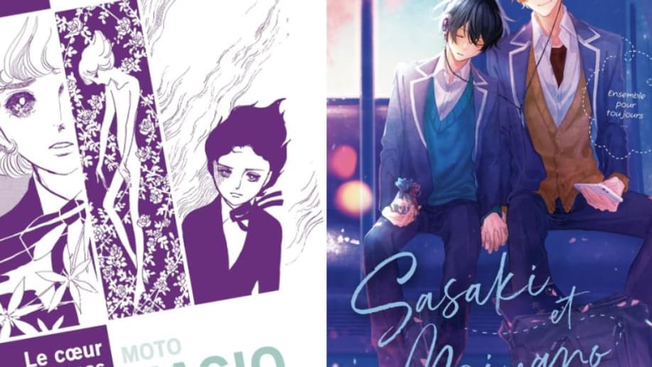 Couverture du classique du shojo "Le Cœur de Thomas" et du BL "Sasaki et Miyano"