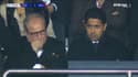 Luis Campos et Nasser Al-Khelaïfi quelques instants après le but sur penalty de Kylian Mbappé face à Benfica