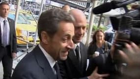 Nicolas Sarkozy à son arrivée à New York, le 11 octobre.