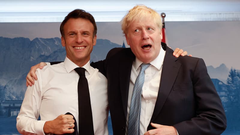 Emmanuel Macron et Boris Johnson en juin 2022