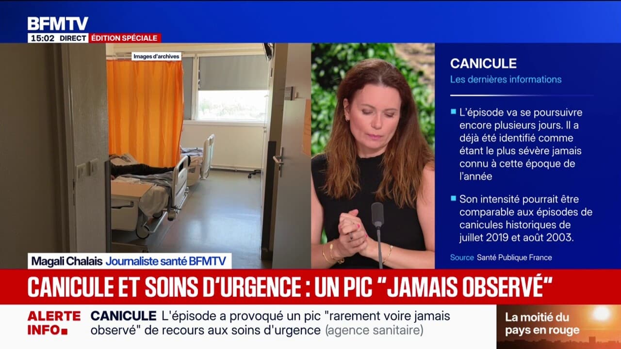 Canicule: les soins d'urgence ont connu un pic d'activité le 22 juin