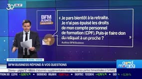 BFM Business avec vous : Puis-je faire don du reliquat de mon compte personnel de formation ? - 09/11