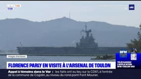 Var: Florence Parly en visite à la base navale de Toulon