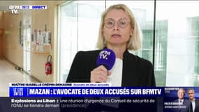 Me Isabelle Crépin-Dehaene (avocate de deux accusés): "Ils pensaient que [Gisèle Pelicot] simulait un endormissement" 