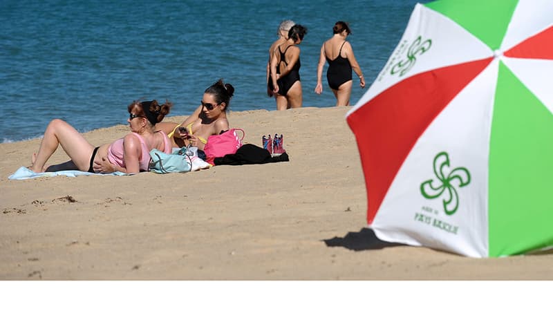 La plage de Saint-Jean de Luz samedi 17 octobre 2014.