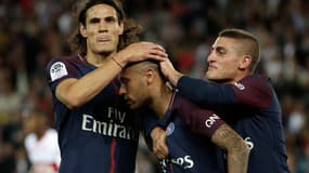 Edinson Cavani, Neymar et Marco Verratti
