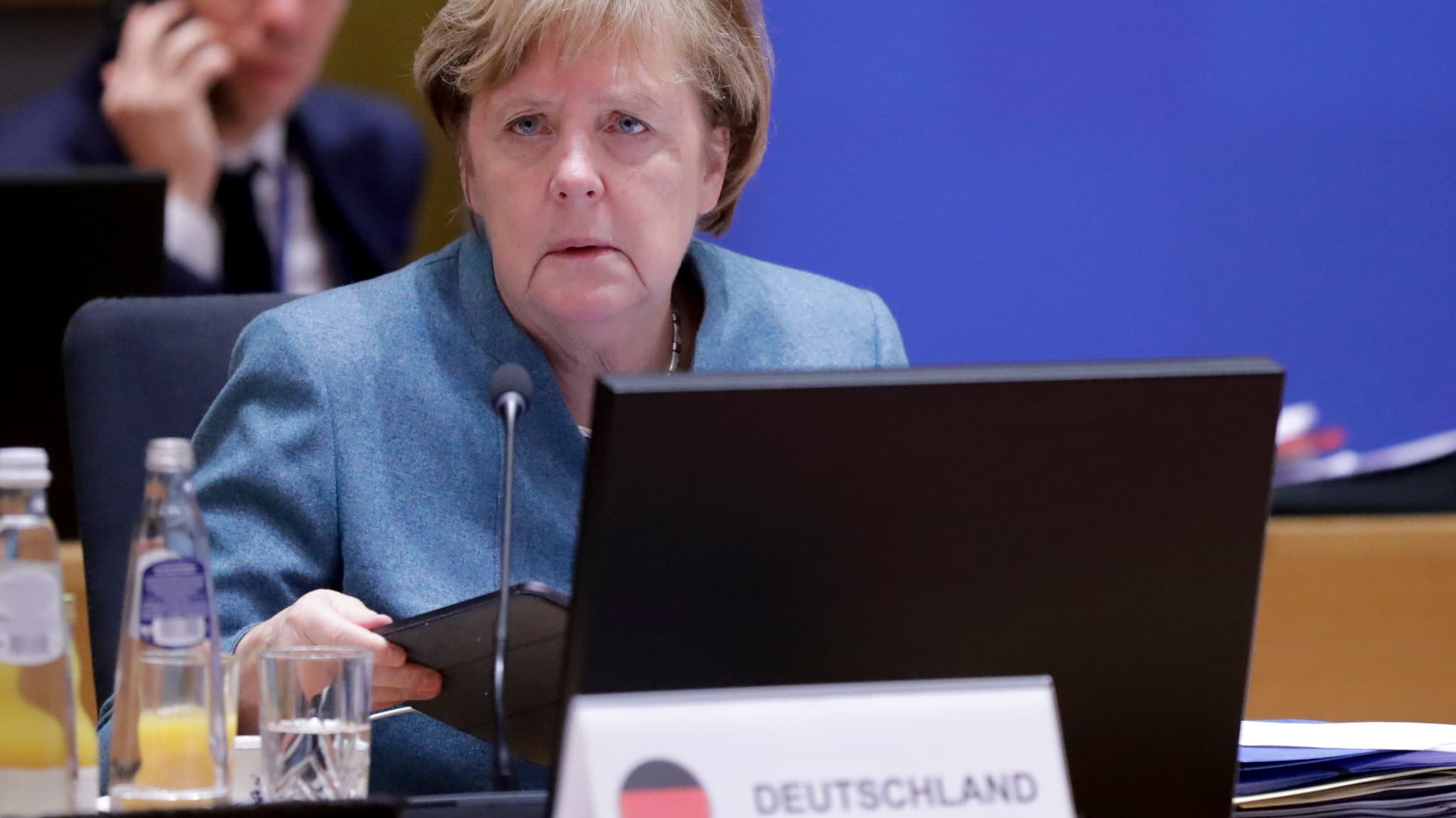 Angela Merkel lors du Conseil européen des 10 et 11 décembre.