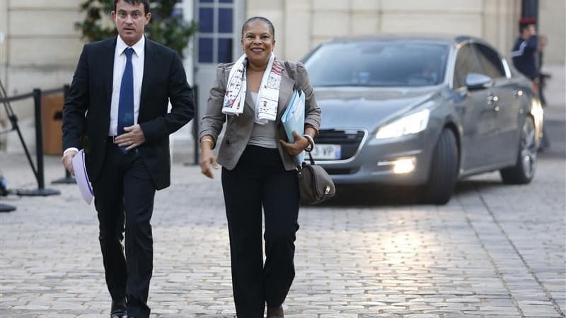 Manuel Valls et Christiane Taubira à Matignon. Le ministre de l'Intérieur et sa collègue de la Justice se sont défendus samedi d'avoir joué un rôle dans l'arrestation et l'extradition en Espagne de la militante indépendantiste basque française Aurore Mart