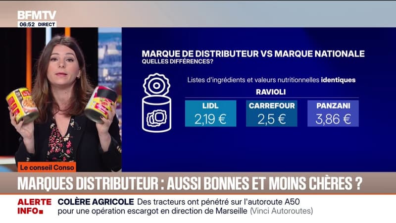 LE CONSEIL CONSO - les marques distributeur, moins chères que les marques nationales, sont-elles aussi bonnes?