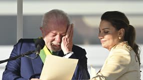 Lula lors de son discours à Brasilia, le 1er janvier 2023 