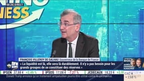 Pour François Villeroy de Galhau, il faut "maintenir les capacités de production de l'économie pour que l'activité, une fois la bataille sanitaire gagnée puisse repartir le plus vite possible"