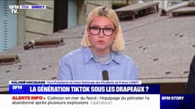 "Non, pas du tout": la réaction de Salomé Hocquard (Unef), interrogée sur l'envie des jeunes de s'engager dans l'armée