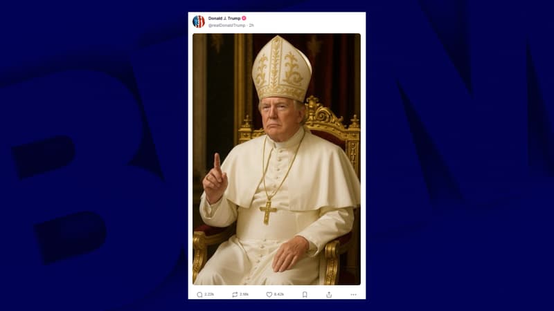États-Unis: Donald Trump publie un portrait de lui habillé en pape à quatre jours du conclave