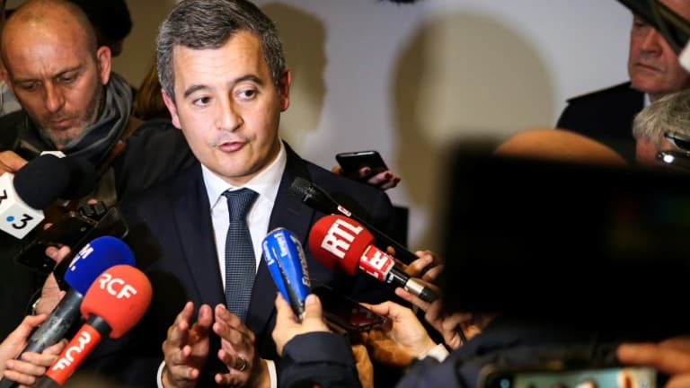 Le ministre de l'Intérieur français Gérald Darmanin, à Ajaccio, le 16 mars 2022 