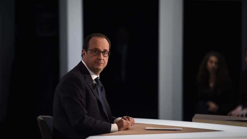 François Hollande sur le plateau de TF1, le jeudi 6 novembre 2014.