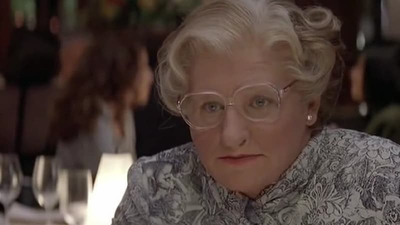 Robin Williams dans le film "Madame Doubtfire", en 1993.
