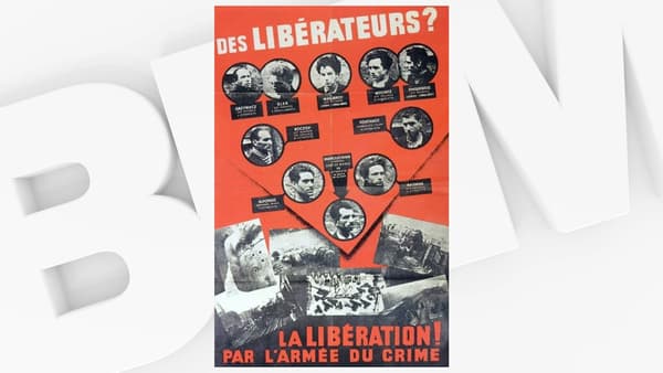 Reproduction d'une affiche qui fut placardée dans les principales villes de France sous l'Occupation par les services de la propagande allemande, connue comme "l'Affiche rouge".