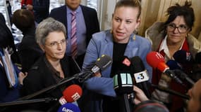 Mathilde Panot, Sandrine Rousseau et Cathy Apourceau Polly à l'Assemblée nationale le 15 mars 2023