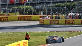 Lando Norris après son accrochage avec Oscar Piastri lors du Grand Prix du Canada, le 15 juin 2025